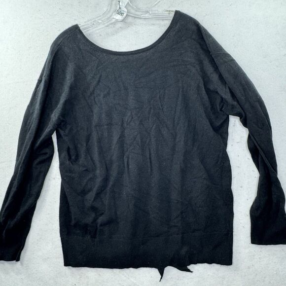 Trina Turk Wool‎ & Cashmere Blend Black Pullover Sweater Womens XL Cutout Soft - Picture 10 of 12